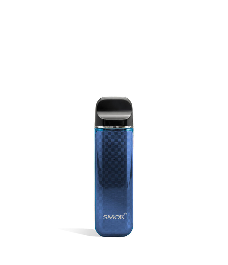 Blue Carbon Fiber front SMOK NOVO 3 25w Pod Mod System on white background
