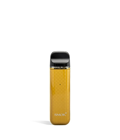 Gold Carbon fiber  front SMOK NOVO 3 25w Pod Mod System on white background