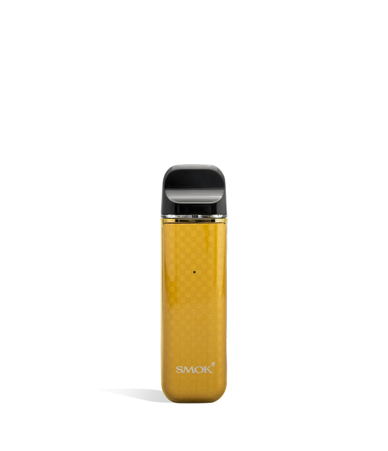 Gold Carbon fiber  front SMOK NOVO 3 25w Pod Mod System on white background