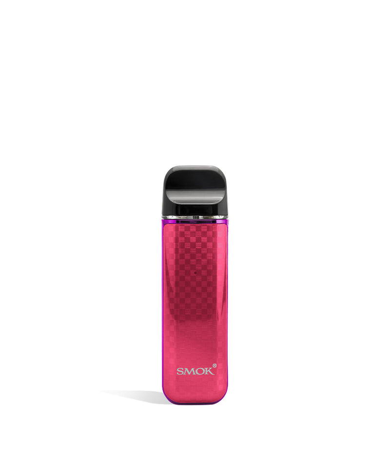 Pink Carbon Fiber front SMOK NOVO 3 25w Pod Mod System on white background