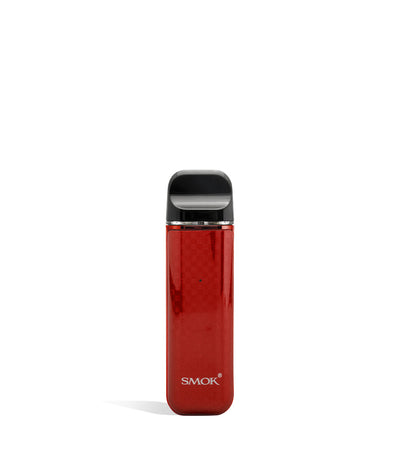 Red Carbon fiber front SMOK NOVO 3 25w Pod Mod System on white background