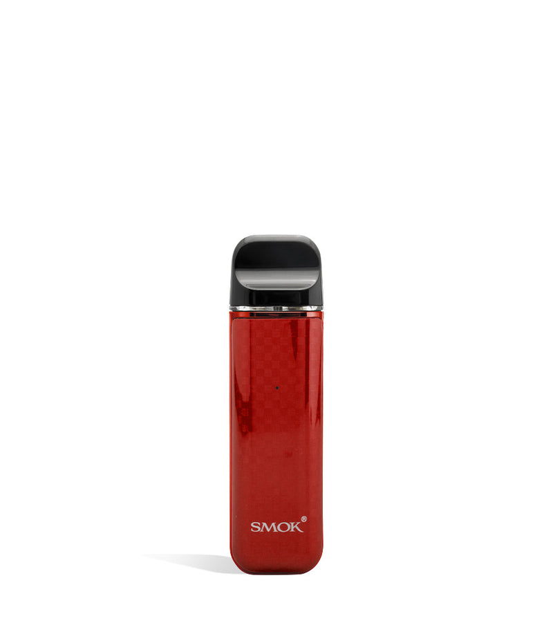 Red Carbon fiber front SMOK NOVO 3 25w Pod Mod System on white background