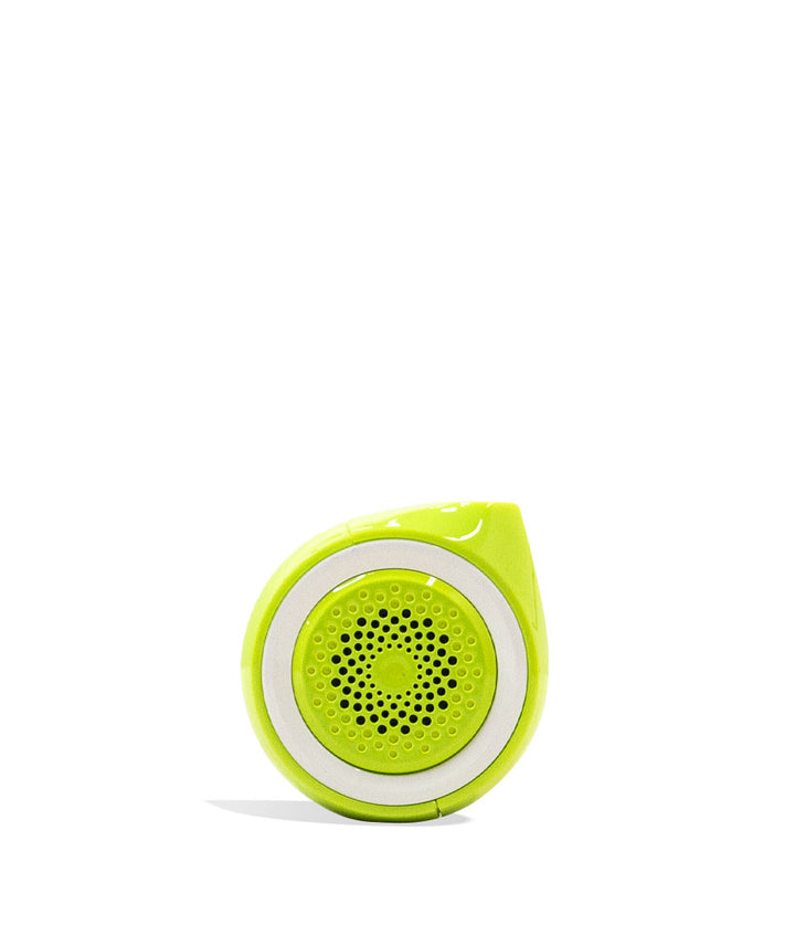 Slime Green Ooze Moves Cartridge Vaporizer and Wireless Speaker Back View on White Background