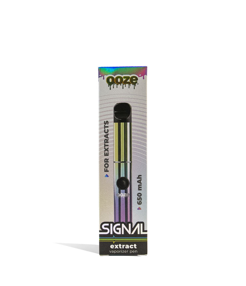 Rainbow Ooze Signal Concentrate Vaporizer Packaging Front View on White Background