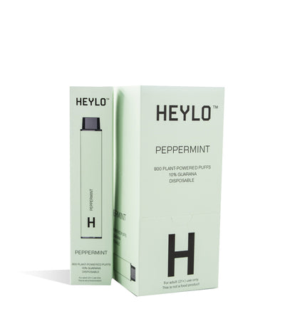 Peppermint HEYLO Plant Powered Disposable 10pk on white studio background