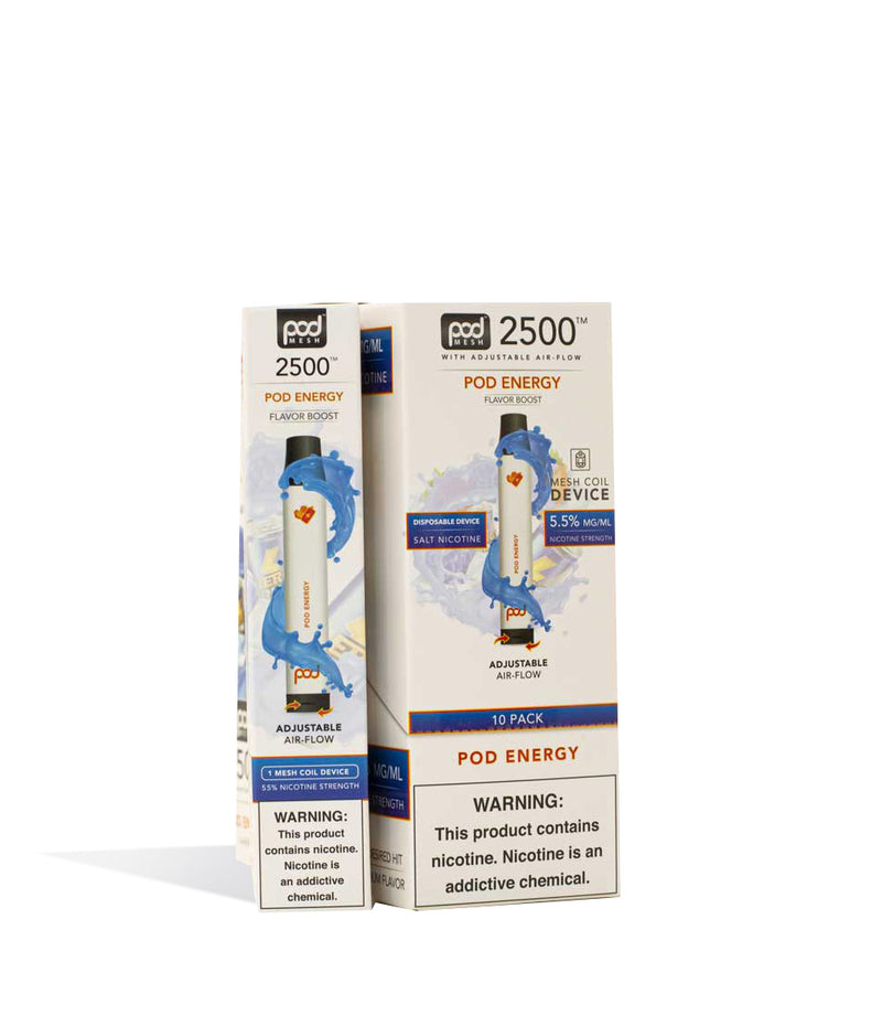 Pod Energy Pod Stick Twist 2500 Disposable Salt Device 10pk on white studio background