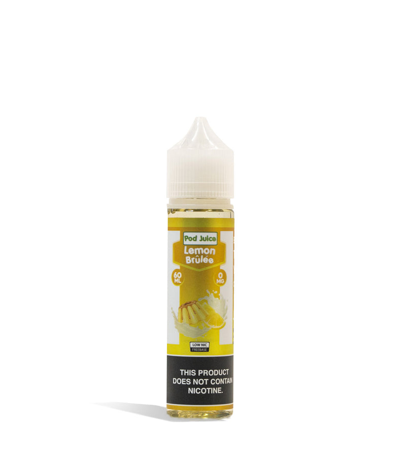 Lemon Brulee 0mg Pod Juice Freebase Nicotine 60ML on white studio background