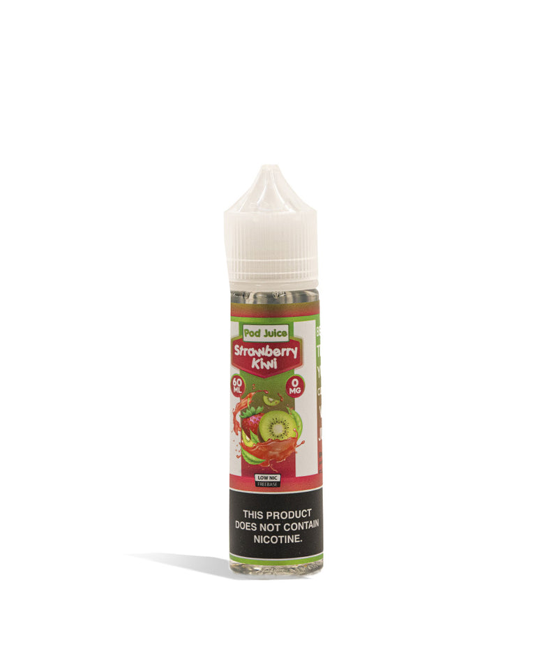 Strawberry kiwi 0mg Pod Juice Freebase Nicotine 60ML on white studio background