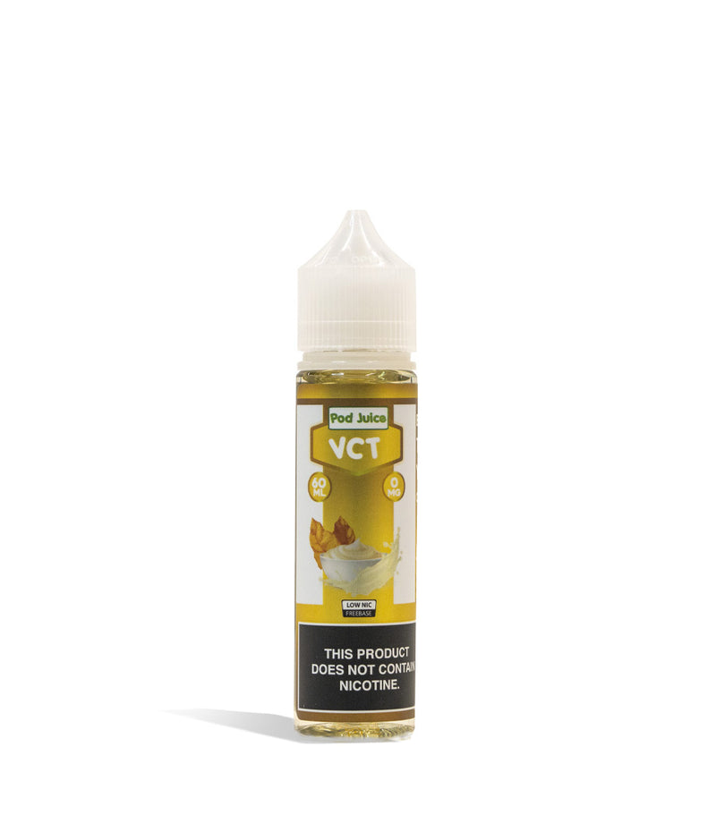 VCT 0mg Pod Juice Freebase Nicotine 60ML on white studio background