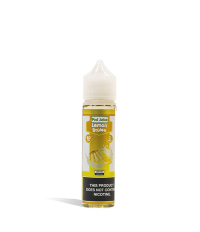 Lemon Brulee 3mg Pod Juice Freebase Nicotine 60ML on white studio background
