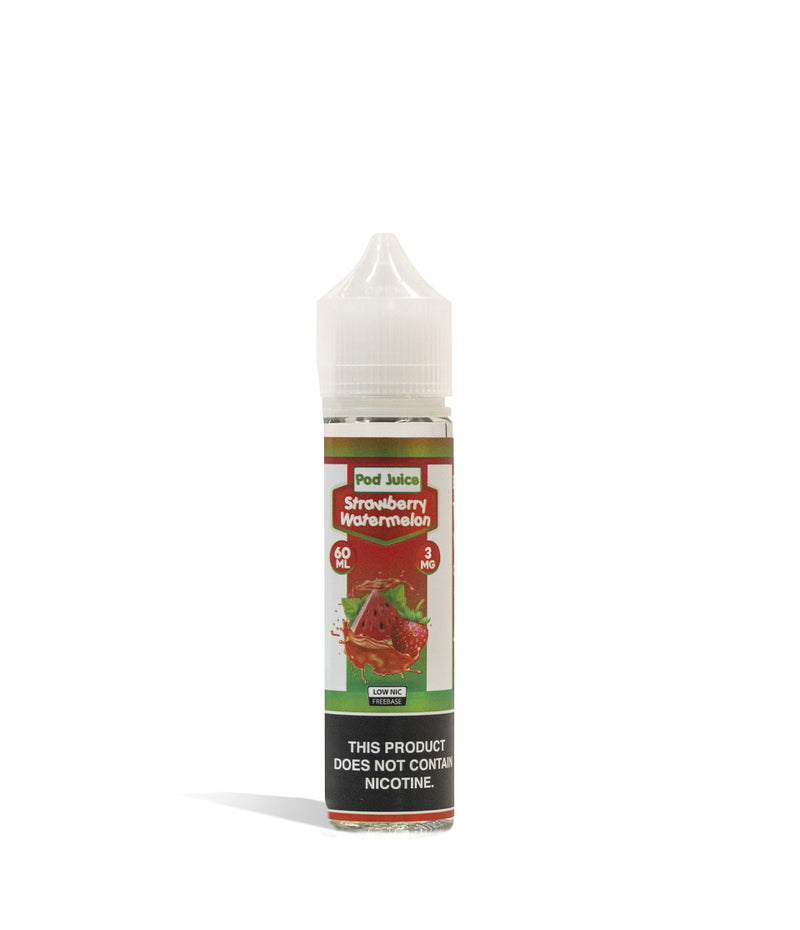 Strawberry Watermelon 3mg Pod Juice Freebase Nicotine 60ML on white studio background