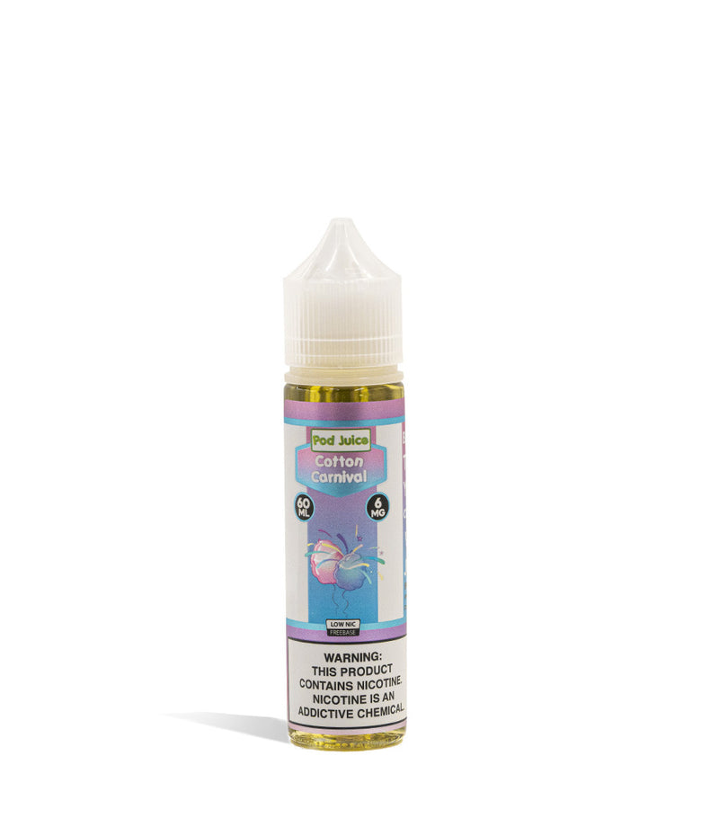 Cotton Carnival 6mg Pod Juice Freebase Nicotine 60ML on white studio background