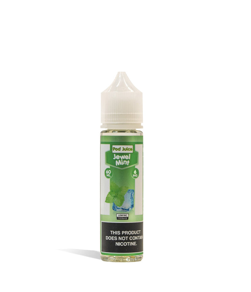 Jewel Mint 6mg Pod Juice Freebase Nicotine 60ML on white studio background