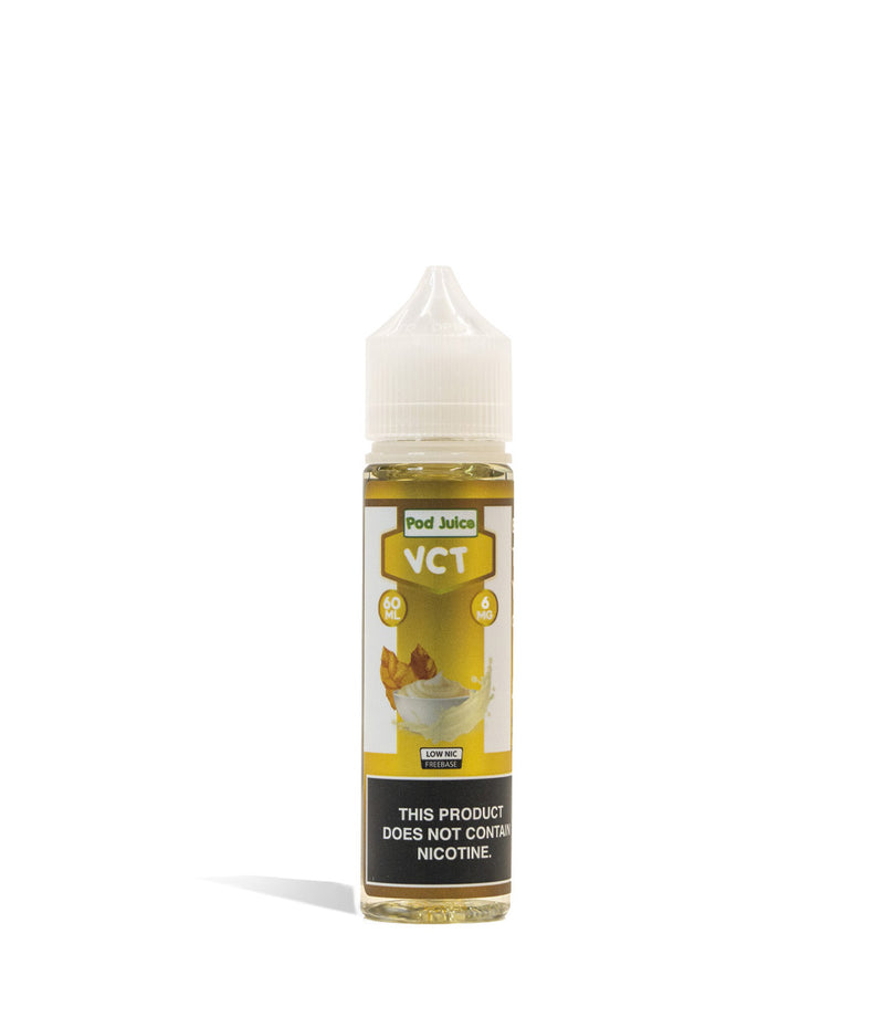 VCT 6mg Pod Juice Freebase Nicotine 60ML on white studio background