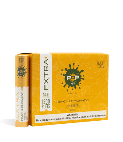 Peach Lemonade POP Extra Disposable Device 10pk on white studio background