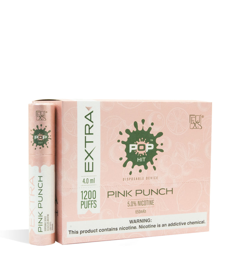 Pink Punch POP Extra Disposable Device 10pk on white studio background