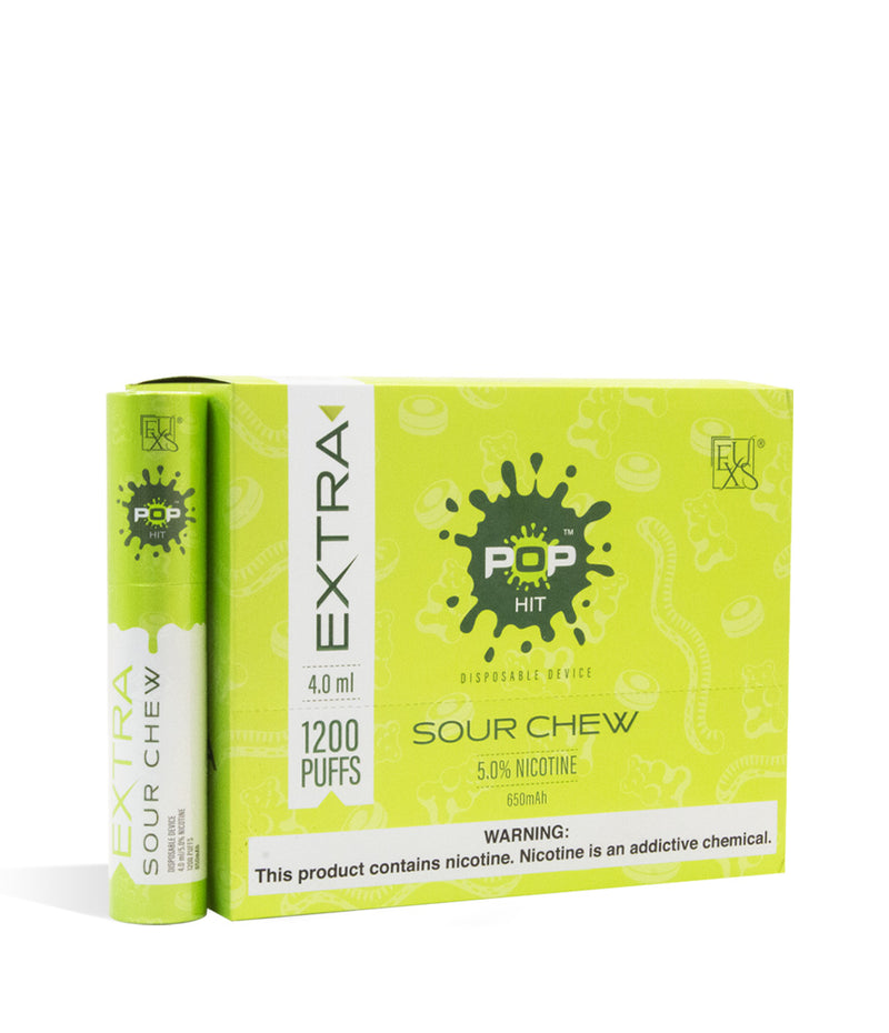 Sour Chew POP Extra Disposable Device 10pk on white studio background