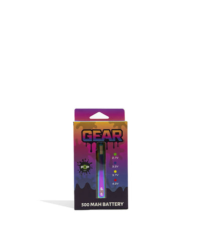 Full Color POP Gear 500mah Cartridge Vaporizer 10pk Packaging Front View on White Background