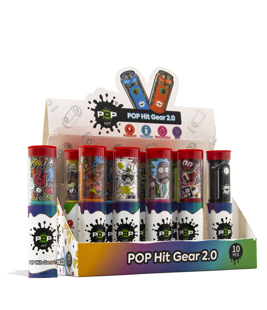 POP Hit Gear 2.0 Cartridge Vaporizer 10pk Front View on White Background