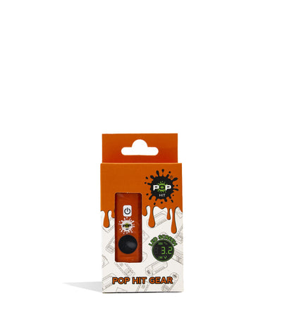 Orange POP Hit Gear 500mah VV Cartridge Vaporizer 12pk Packaging Front View on White Background