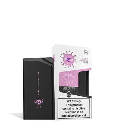 Chilled Cotton Candy POP Lite Disposable Device 10pk on studio background