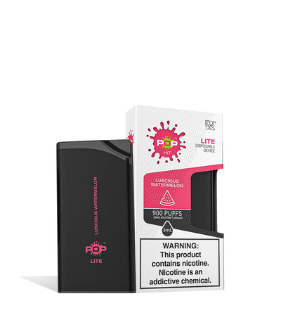 Luscious Watermelon POP Lite Disposable Device 10pk on studio background
