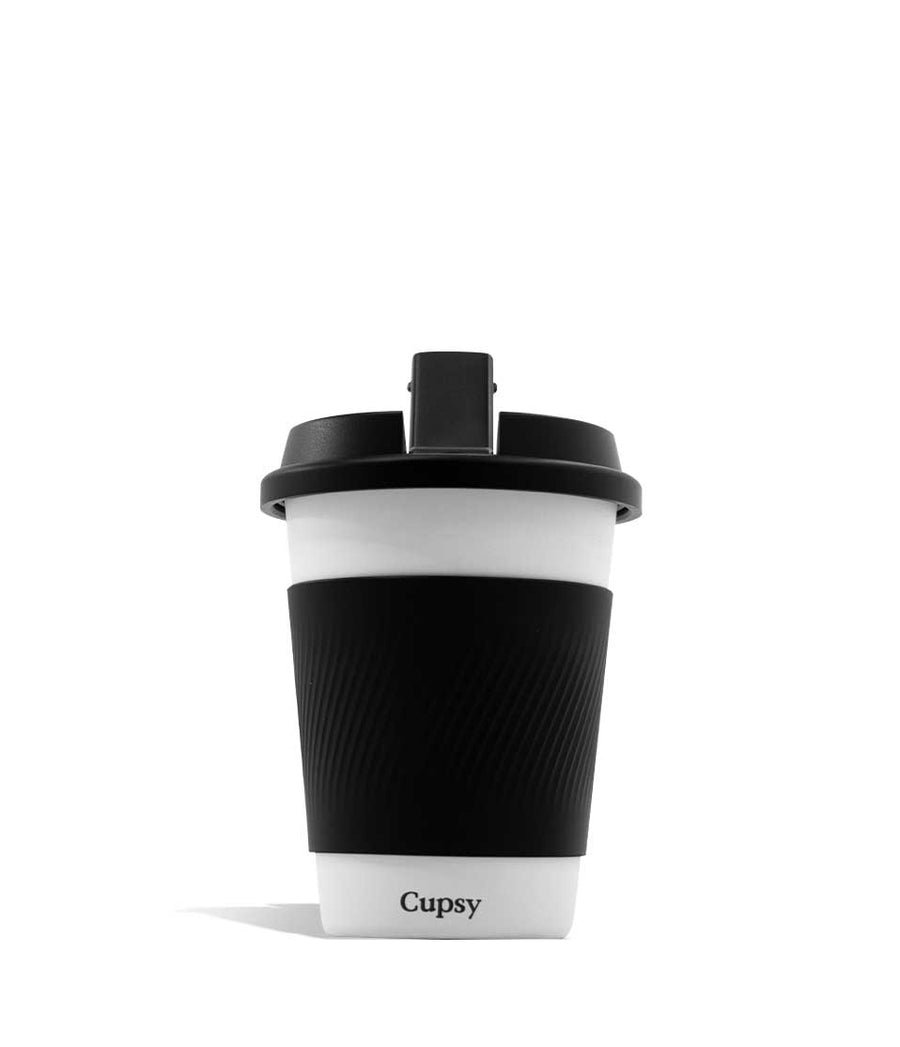 Black White front view Puffco CUPSY Waterpipe on white studio background
