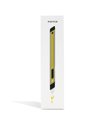 Yellow Puffco Hot Knife Electronic Loading Tool Packaging on white background