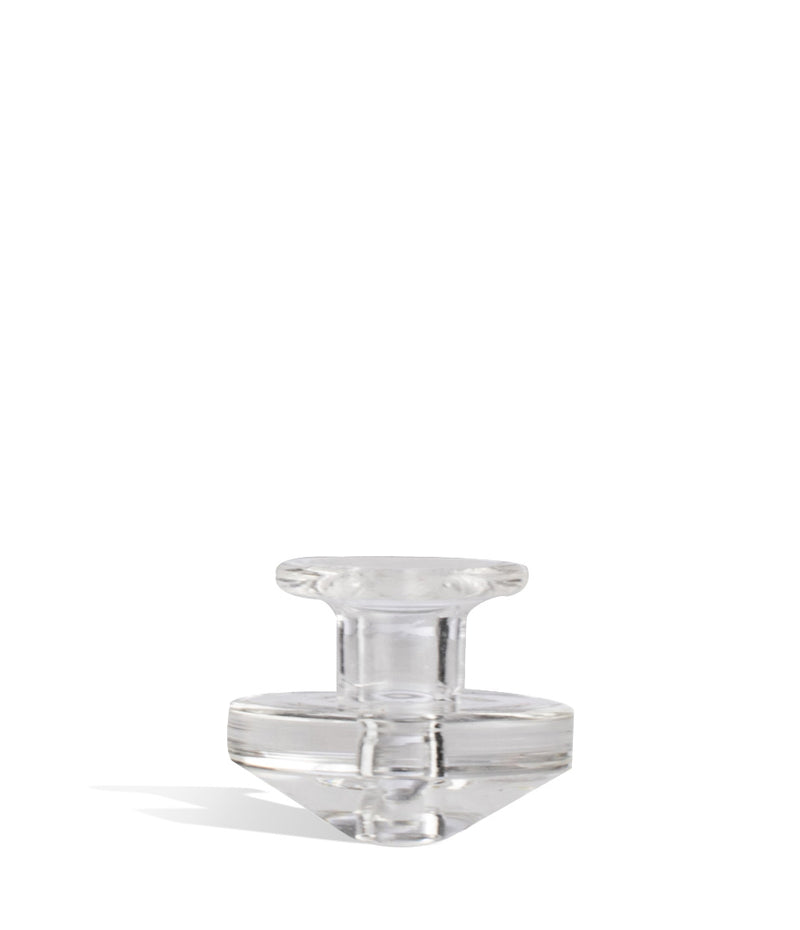Clear Puffco Peak Carb Cap and Tether Directional Ball Cap on white background