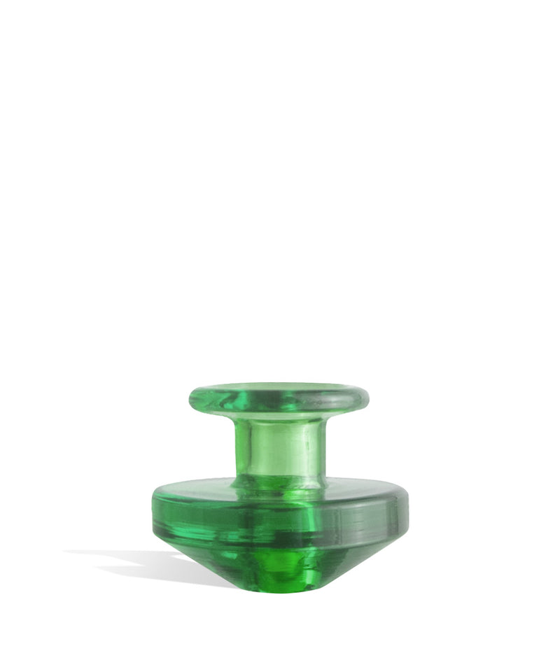 Green Puffco Peak Carb Cap and Tether Directional Ball Cap on white background