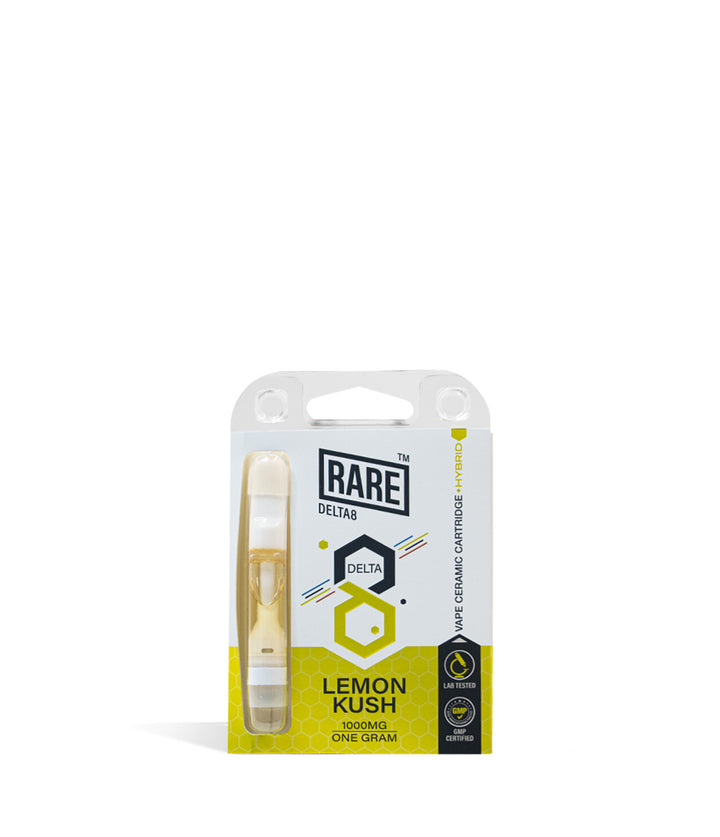 Lemon Kush Rare Bar 1g D8 Cartridge on white background