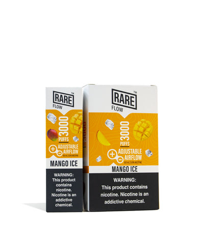 Mango Ice are Flow Disposable Device 8pk on white studio background