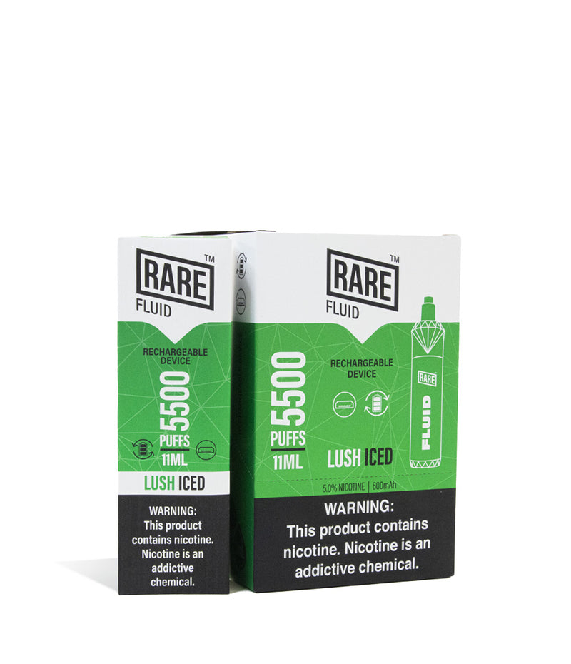 Lush Iced Rare Fluid Disposable 10pk on White Studio Background