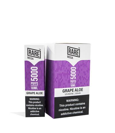 Grape Aloe Rare Mega Disposable Device 10pk on white studio background