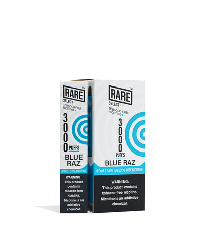 Blue Raz Rare TFN Tobacco Free Nicotine Disposable Device 10pk on white studio background
