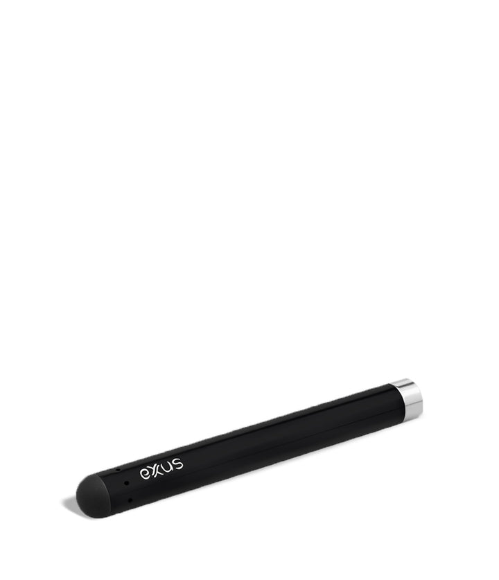 Black bottom view Exxus Vape Slim Auto Draw Cartridge Vaporizer on white studio background