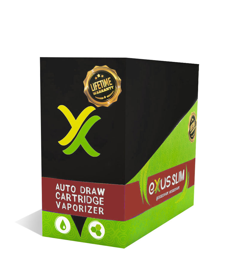 Red Exxus Vape Slim Auto Draw Cartridge Vaporizer 12pk on white background