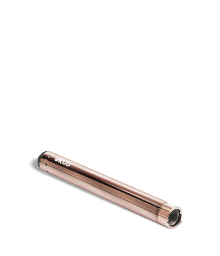 Rose Gold top view Exxus Vape Slim Auto Draw Cartridge Vaporizer on white studio background