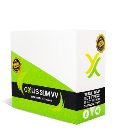 black side Exxus Slim VV Cartridge Vaporizer 12pk on white background