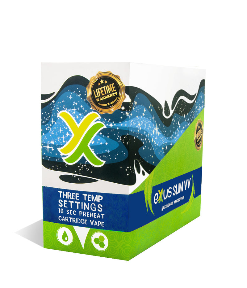 Cosmic Blue Exxus Slim VV Cartridge Vaporizer 12pk on white background