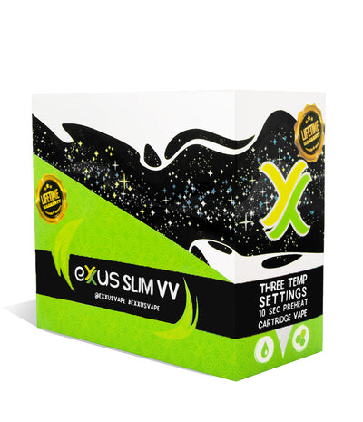 Cosmic Black side Exxus Slim VV Cartridge Vaporizer 12pk on white background
