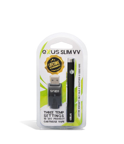 Cosmic Black single pack Exxus Slim VV Cartridge Vaporizer 12pk on white background