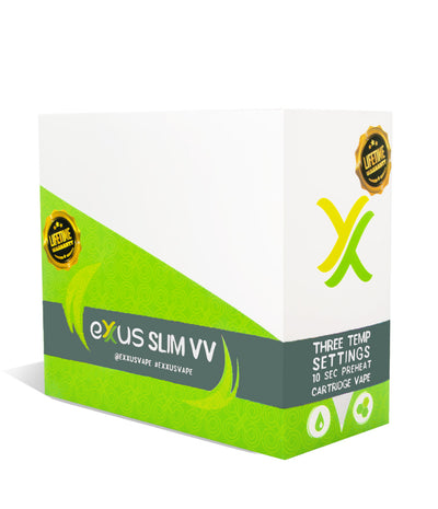 Gunmetal side Exxus Slim VV Cartridge Vaporizer 12pk on white background