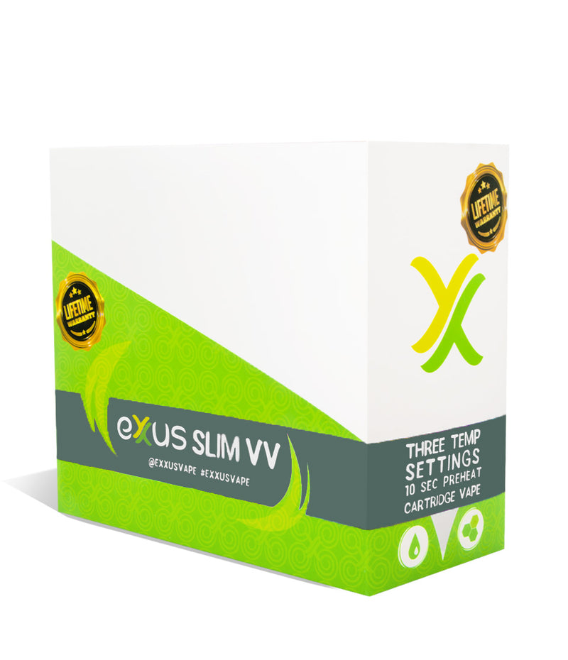 Gunmetal side Exxus Slim VV Cartridge Vaporizer 12pk on white background