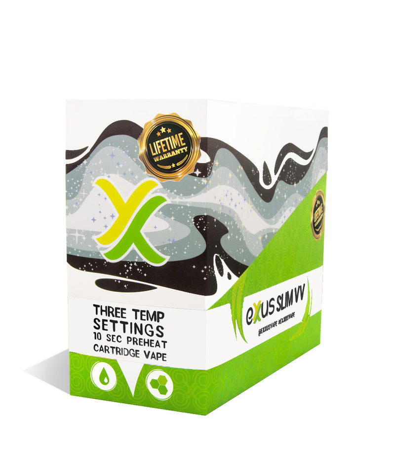 Silver Exxus Slim VV Cartridge Vaporizer 12pk on white background