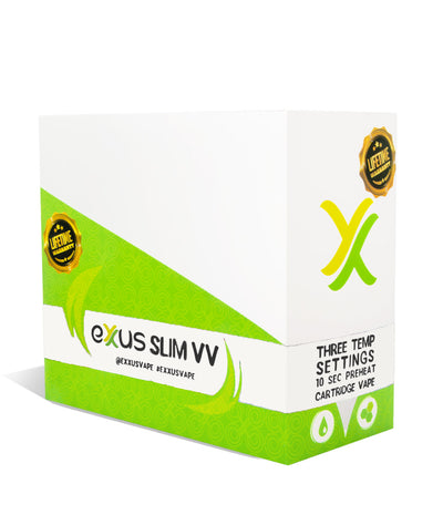 White side Exxus Slim VV Cartridge Vaporizer 12pk on white background