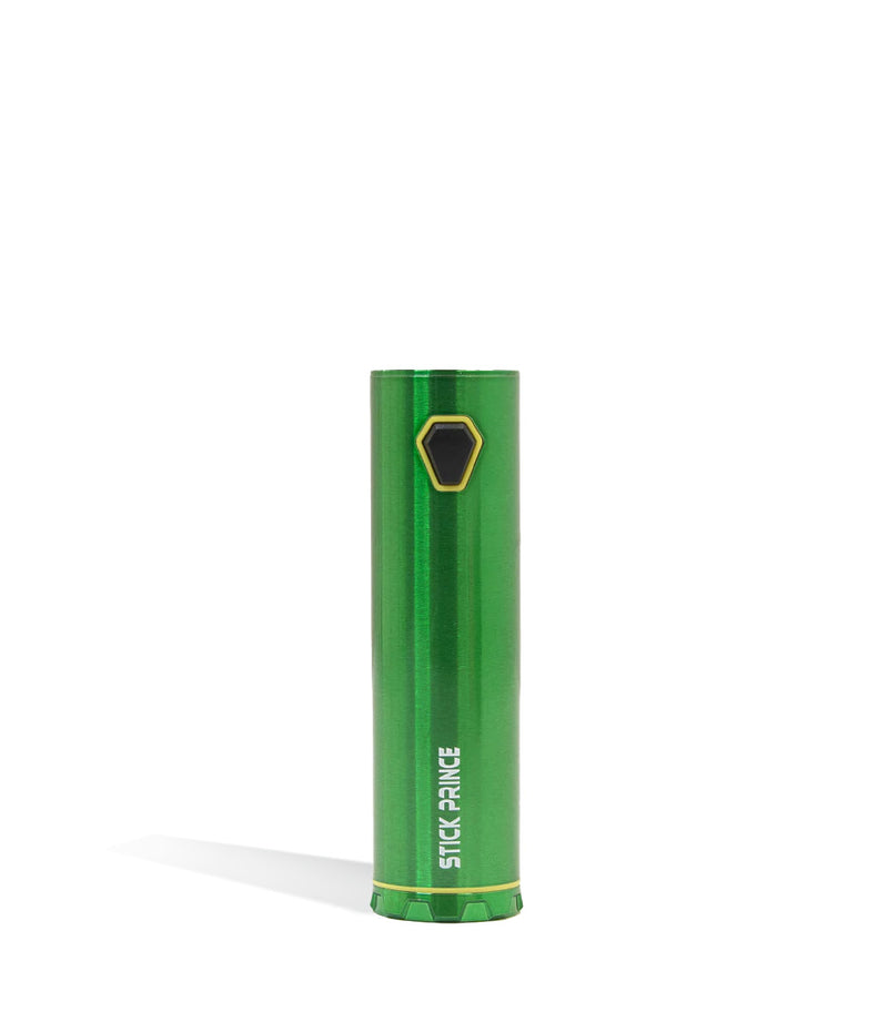 Green front view SMOK Stick Prince Battery on white studio background