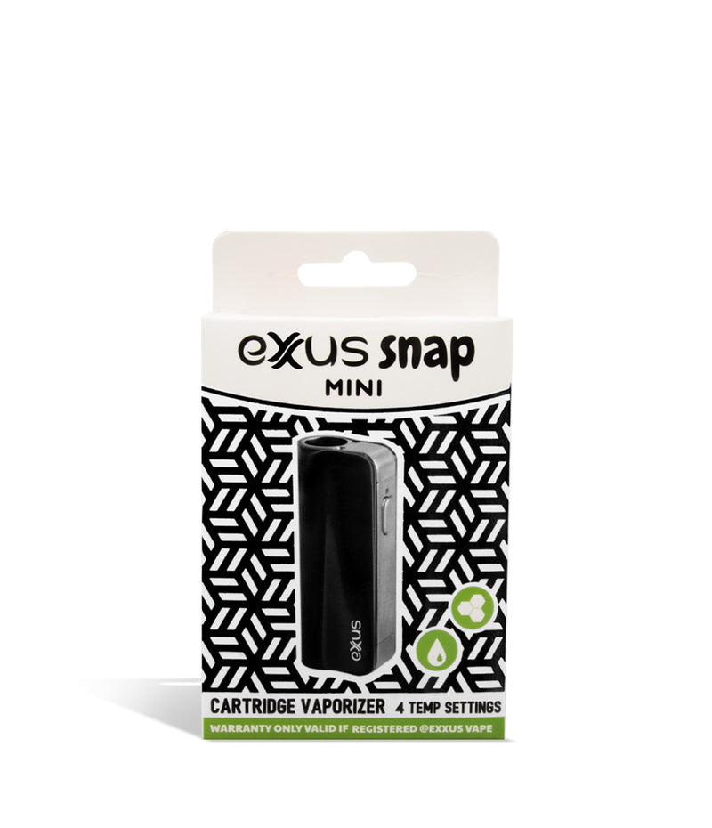 Black single pack Exxus Vape Snap VV Mini Concentrate Vaporizer 12pk on white background