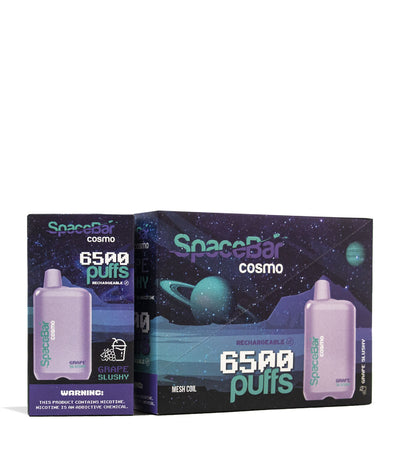 Grape Slushy Space Bar Cosmo 6500 Puff Disposable 5pk Front View on White Background