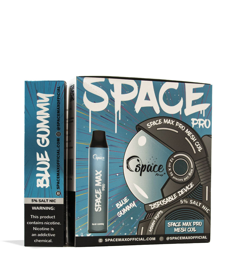 Blue Gummy Space Max Pro Mesh Coil 4500 Puff Disposable 10pk Front View on White Background